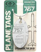 Load image into Gallery viewer, Boeing White 757 Genuine Aircraft Skin Plane Tag