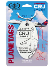 Load image into Gallery viewer, Delta White CRJ Genuine Aircraft Skin Plane Tag