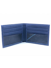 Load image into Gallery viewer, Atlantic Blue Leather Wallet Airplane Leather