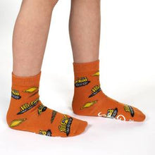Load image into Gallery viewer, Kids Orange Bulldozer Socks