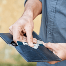 Load image into Gallery viewer, The Pearson Passport Holder - Upcycled Airplane Leather