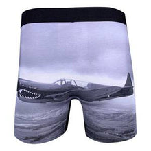 Load image into Gallery viewer, Vintage Black And White Fighter Plane Men's Underwear Back View