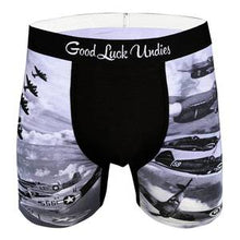 Load image into Gallery viewer, Vintage Black And White Fighter Plane Men's Underwear