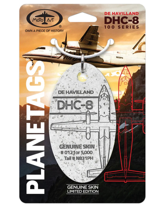 De Havilland Dash-8  Genuine Aircraft Skin Plane Tag