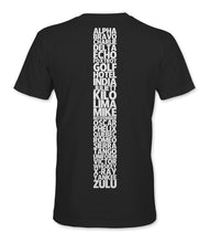 Load image into Gallery viewer, Phonetic Alphabet Short Sleeve Aviation T-Shirt
