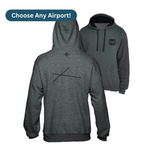 Load image into Gallery viewer, Stealth Runway Code Charcoal Hoodie (all airports)
