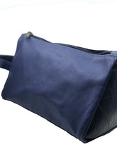 Load image into Gallery viewer, Atlantic Blue Toiletry Bag Upcycled Aircraft Leather 
