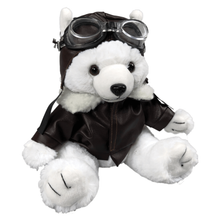Load image into Gallery viewer, white aviation pilot polar bear

