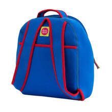 Load image into Gallery viewer, Kids Blue And Red Airplane Backpack - Back View
