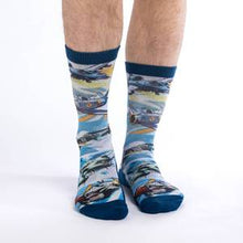 Load image into Gallery viewer, Colourful Fighter Jet Socks
