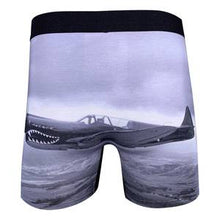 Load image into Gallery viewer, Vintage Black And White Fighter Plane Men&#39;s Underwear Back View
