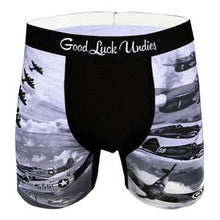 Load image into Gallery viewer, Vintage Black And White Fighter Plane Men&#39;s Underwear

